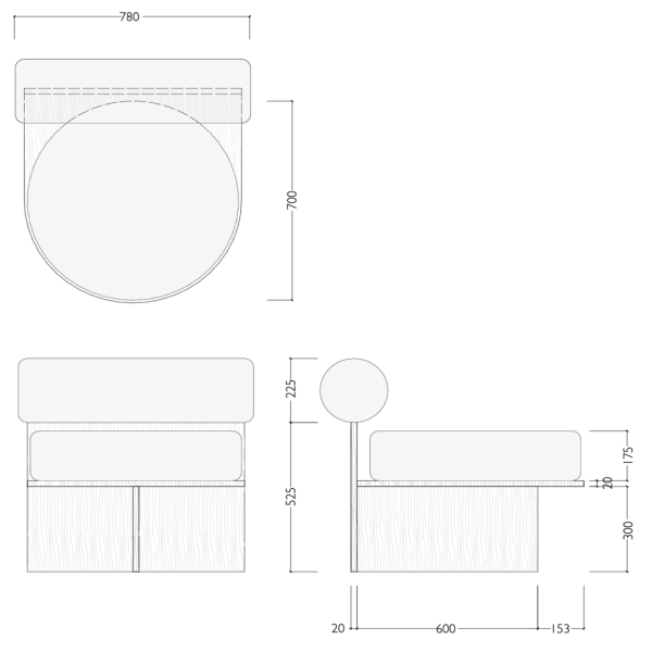 OMB Chair - Technical Drawing