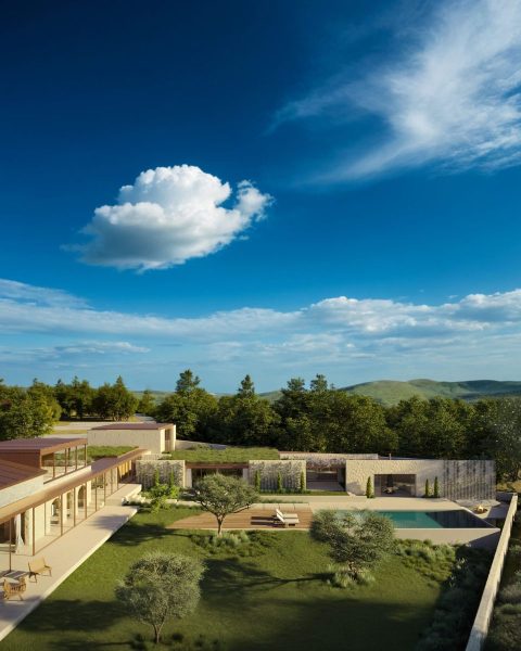 Modern property with garden, pool, and mountain view - IB house