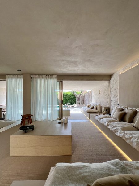 Open-Plan Modern Living Area Concept Sketch with Minimalist Furniture - Coffee/Side tables (things)
