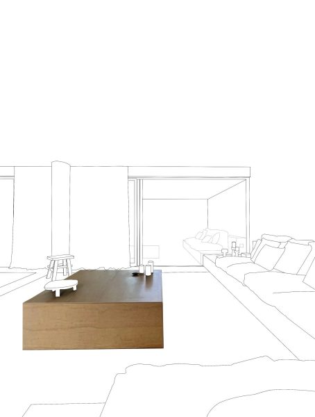 Bright and Minimalist Modern Living Room with Indoor-Outdoor Connection - Coffee/Side tables (things)