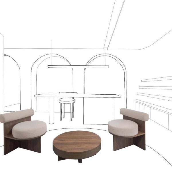 Technical Composition - OMB Chairs and Central Table