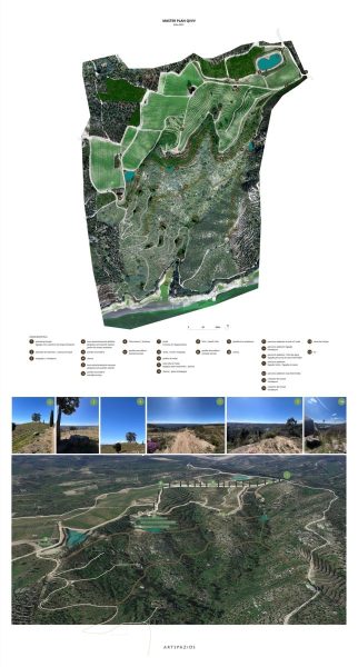 Comprehensive natural park map with trail photos and detailed hiking route plan  - QVVV Master Plan