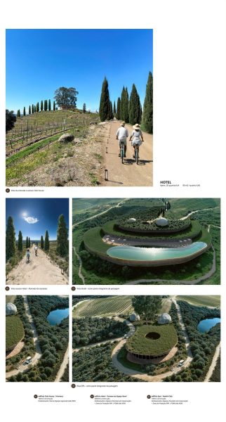 Contemporary Landscape Design with Cypress Paths, Organic Architecture and Reflective Water Features - QVVV Master Plan