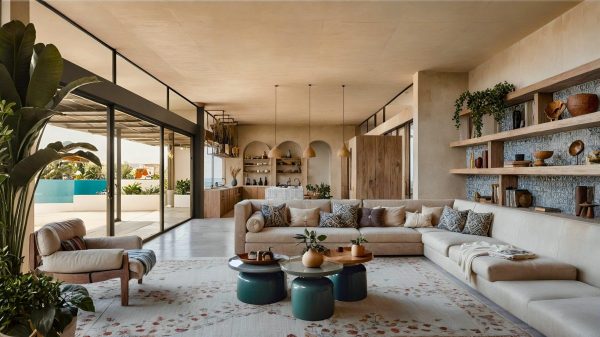 Modern Living Room with Natural Light and Outdoor Connection - JAB house
